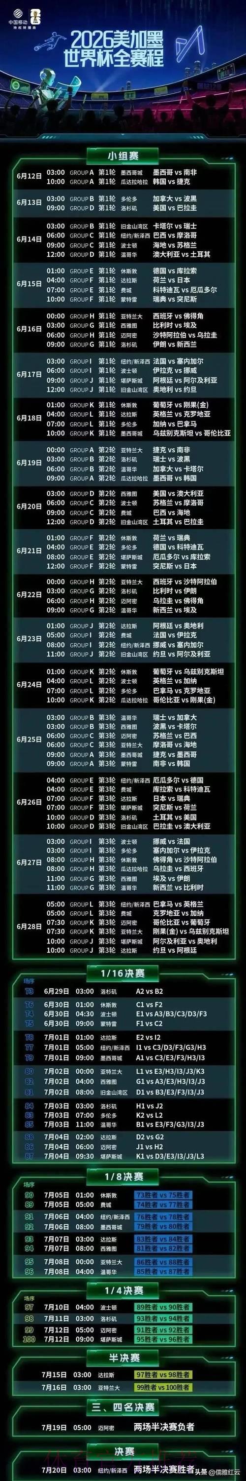 2026世界杯全程直播完整观看指南